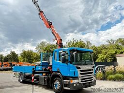 SCANIA P250 4x2 Pritsche KRAN 14m 5./6. Steuerkre FUNK