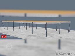 10x20m Lagerbühne , Belastung : 500kg/qm Unterkante: 2,5m ,ca. 200qm Systembühne