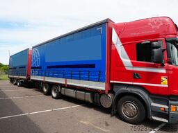Scania R 400 6x2 curtainside in combo with Burg trailer