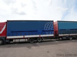 Scania R 400 6x2 curtainside in combo with Burg trailer
