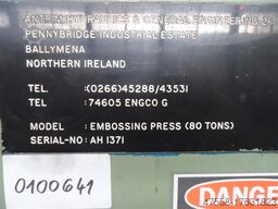 ANTRIM HYDRAULICS Embosing Press