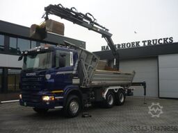 Scania R420 6x4 3 side tipper removeable Hiab XS 166- ...