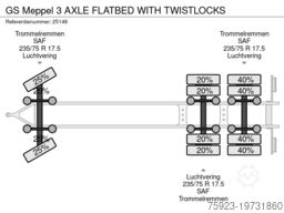 GS Meppel 3 AXLE FLATBED WITH TWISTLOCKS
