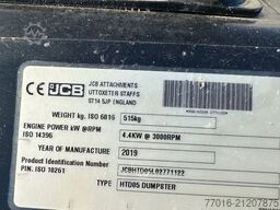 JCB HDT05 Dumper, Hochkippfunktion