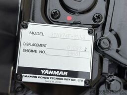 YANMAR 3TNV74F Motor / Unbenutzt / Neuwertig