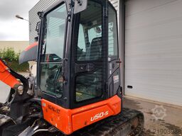 Kubota U50-5 with 3 excavator buckets