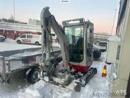 Takeuchi TB216 mini digger w/ 3 buckets. See hours! WATCH V