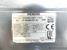 Siemens 1FK7063-2AF71-1RH0 YFR1646611102008 generalüberholt - 12 Mon. Gewährl.