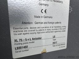 Heidelberg XL 75-5 L-C Anicolor