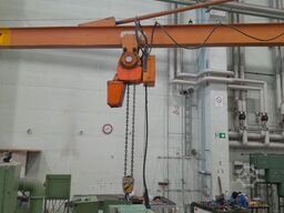 Żuraw warsztatowy / słupowy z wciągarką jezdną – obrót 360° – wysięg 412 cm Żuraw warsztatowy / słupowy z wciągarką jezdną – obrót 360° – wysięg 412 cm