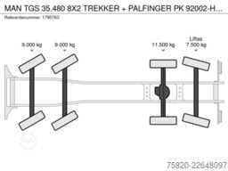 MAN TGS 35.480 8X2 TREKKER + PALFINGER PK 92002-H K...