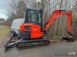 Kubota U36-4 Beltegraver m/ 4 skuffer, rotortilt og klype