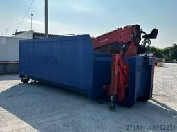 CONTAINER SCARRABILE USATO A CIELO APERTO + GRU