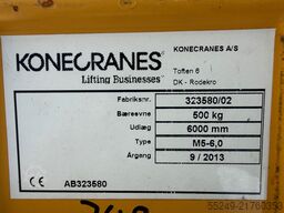 Konecranes Säulenschwenkkran 7,5 x 6 m. 500 kg.