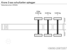Krone 3-ass schuifzeilen oplegger