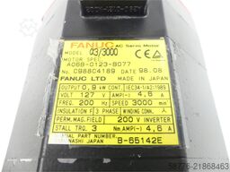 Fanuc A06B-0123-B077 AC Servo Motor SN: C988C4189 mit Pulsecoder
