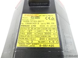 Fanuc A06B-0123-B077 AC Servo Motor SN: C988C4213 mit Pulsecoder