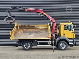 MAN TGM 18.250 4x4 BB / CRANE + 3 SIDE TIPPER