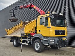 MAN TGM 18.250 4x4 BB / CRANE + 3 SIDE TIPPER