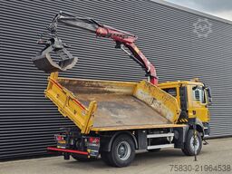 MAN TGM 18.250 4x4 BB / CRANE + 3 SIDE TIPPER