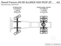 Renault Premium 440 DXI ALLIANCE HIGH ROOF (ZF16 MANUAL...