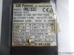 Fanuc GE  A06B-0162-B076 # 7000 ?M6/3000 AC Servo Motor Seriennummer: C009C1435