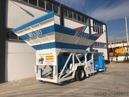 FABO Mobile Concrete Batching Plant 30 m3/h Mobile Concrete Batching Plant