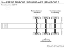 Stas FREINS TAMBOUR / DRUM BRAKES (REMORQUE FRANCAIS...