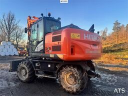 Hitachi ZX140W-5B wheeled excavator with rototilt, 3 bucke