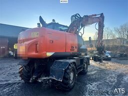 Hitachi ZX140W-5B wheeled excavator with rototilt, 3 bucke