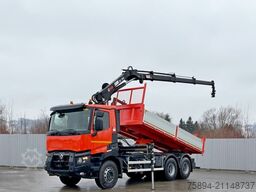 RENAULT C 430 *KIPPER 5,60m* HIAB 144 BS - 3 HIDUO* 6x4