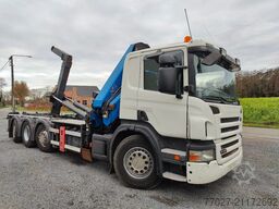 Scania P360 8x2 Tridem container Crane HIAB 244