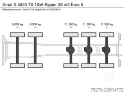 Ginaf X 5350 TS 10x6 Kipper 26 m3 Euro 5