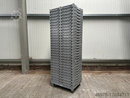 100x Klappkiste Faltkiste Faltbox 600x400x400mm, grau