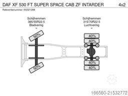 DAF XF 530 FT SUPER SPACE CAB ZF INTARDER