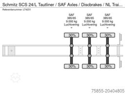 Schmitz SCS 24/L Tautliner / SAF Axles / Discbrakes / N...