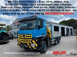 MERCEDES-BENZ 2751 Arocs Pritsche + Kran Retarder Motorschaden