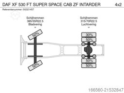 DAF XF 530 FT SUPER SPACE CAB ZF INTARDER