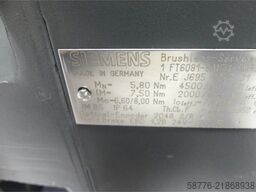 Siemens 1FT6081-8AH71-4AB0 Brushless-Servomotor SN:EJ695887301002