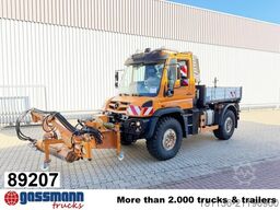 Unimog U 527 4x4, Kommunalhydraulik, Schmidt Mähgerät,