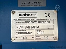 Weber CR 9 MDM Rüttelplatte / 740kg / DEMO / 2022