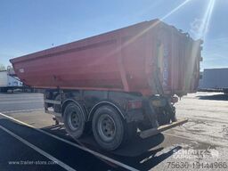  Semitrailer Tipper Steel half pipe body 91m³