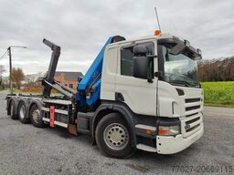 Scania P360 8x2 Tridem container Crane HIAB 244