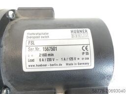  Hübner TDP 0,2LT-4 Analog Tachogenerator + Hübner FSL Fliehkraftschalter