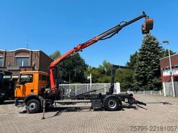 MAN 15.290 Abroller + PK9002 Kran + Greifer