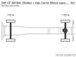 DAF CF 320 Bak +Roldeur + klep, Carrier Silence sup...