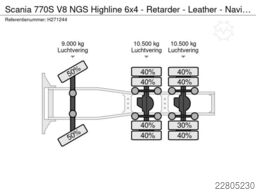 Scania 770S V8 NGS Highline 6x4 - Retarder - Leather -...
