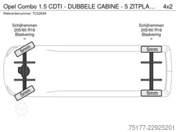 Opel Combo 1.5 CDTI - DUBBELE CABINE - 5 ZITPLAATSEN