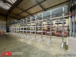 ca. 18,45 lfm Kragarmregal Doppelseitig H:400 cm 500 Kg/Arm