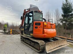 Hitachi zx85us-6 excavator w/ rototilt, sanding bucket, di